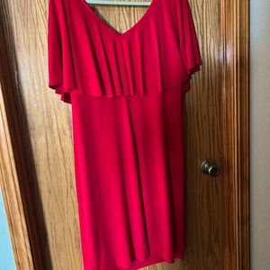 Red Polyester Dress